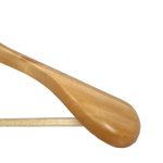 Natural Wooden Coat Hangers with Broad Shoulders & Trouser Bar - 45.5 cm - Image 5