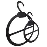 Black Plastic Scarf Round Hangers