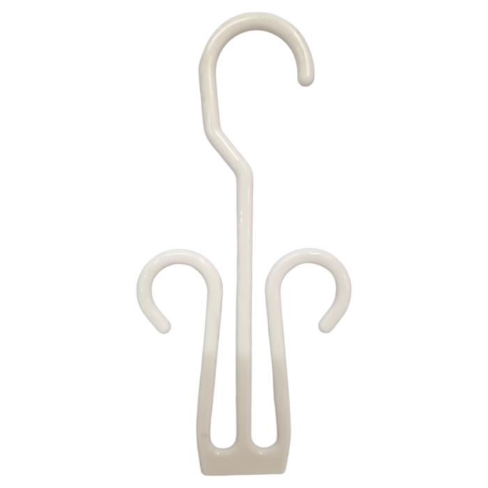 White Plastic Shoe Hangers -10cm - Image 1