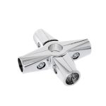 Chrome Premium 6-Way Adjustable Clamp for 25mm Chrome Tube Rail