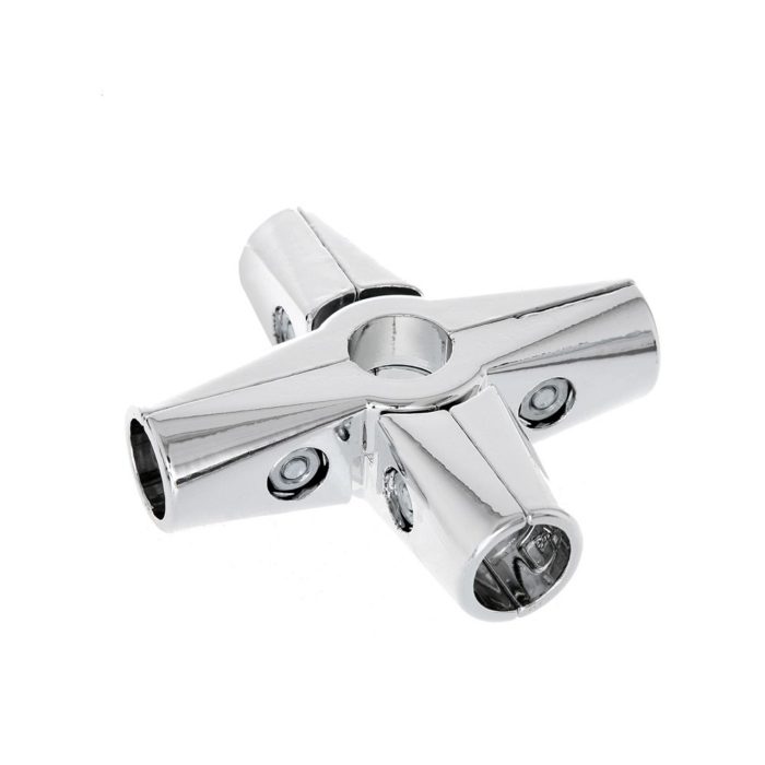 Chrome Premium 6-Way Adjustable Clamp for 25mm Chrome Tube Rail - Image 3