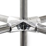 Chrome Premium 6-Way Adjustable Clamp for 25mm Chrome Tube Rail - Image 2