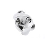Chrome 3-Way Circular Clamp for 25mm Chrome Tube Rail
