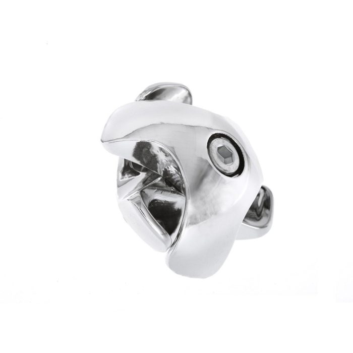 Chrome 3-Way Circular Clamp for 25mm Chrome Tube Rail - Image 3