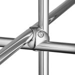 Chrome 3-Way Circular Clamp for 25mm Chrome Tube Rail - Image 2