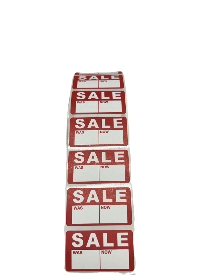 Roll of 1000 Sale Was Now Self-Adhesive Labels - 1 x 2 inch - Image 2