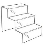 3 Step Clear Acrylic Display Stand - Image 2