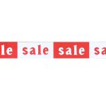Red/White Sale Banner - 4.5" x 39"