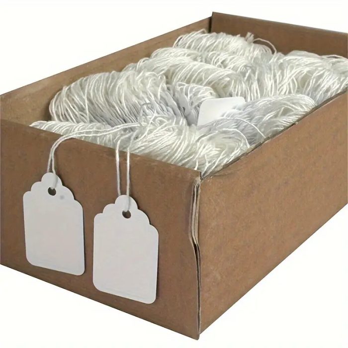 white strung White Strung Price Tickets - Pack of 1000 - Image 1