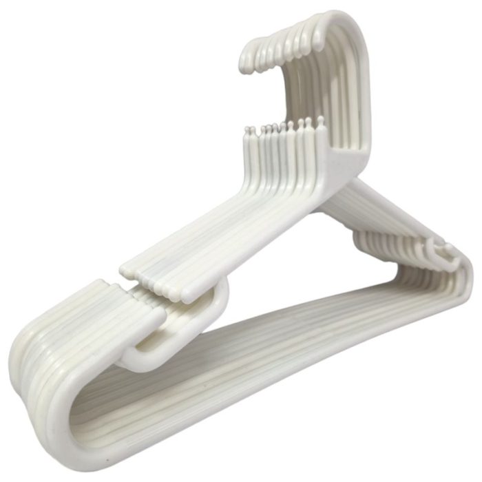 Adults Plastic Hangers with Trouser Bar and Shoulder Notches - 42cm - Image 2