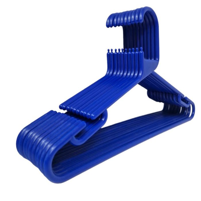 Adults Plastic Hangers with Trouser Bar and Shoulder Notches - 42cm - Image 5