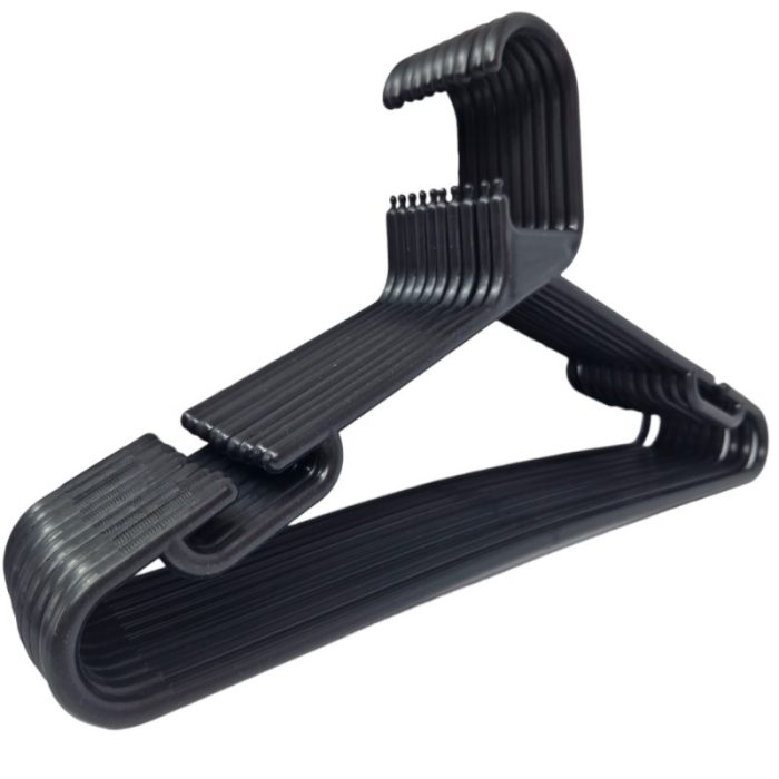 MicrosoftTeams-image (20) Plastic Children's Hangers with Trouser Bar and Shoulder Notches - 33cm - Image 1