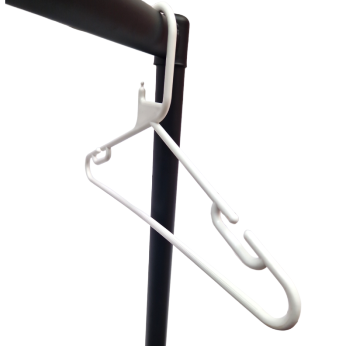 Adults Plastic Hangers with Trouser Bar and Shoulder Notches - 42cm - Image 7