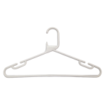 Adults Plastic Hangers with Trouser Bar and Shoulder Notches - 42cm