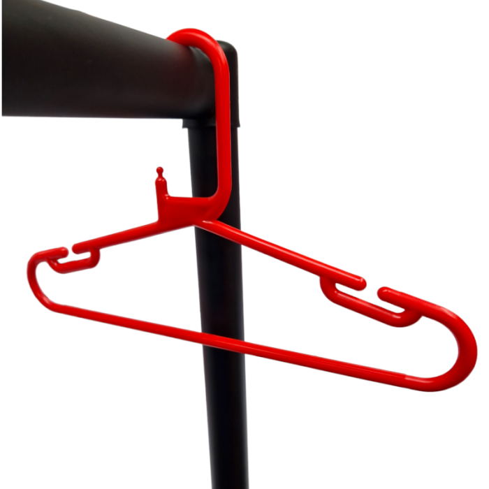 Adults Plastic Hangers with Trouser Bar and Shoulder Notches - 42cm - Image 6