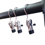 Chrome Metal Clip Hangers Adjustable Non-Slip With Soft Grip Endings - 1 Hook - Image 3