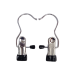 Chrome Metal Clip Hangers Adjustable Non-Slip With Soft Grip Endings - 1 Hook - Image 2