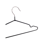Black Non-Slip Coated Metal Hangers with Shoulder Notches and Trouser Bar - 40.5 cm - Image 2