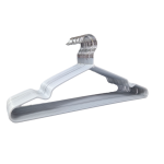 White Non-Slip Coated Metal Hangers with Shoulder Notches and Trouser Bar - 40.5 cm - Image 5