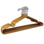 Gold Non-Slip Coated Metal Hangers with Shoulder Notches and Trouser Bar - 40.5 cm - Image 3