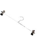 Chrome Metal Clip Hangers Adjustable Non-Slip With Soft Grip Endings - 40 cm - Image 2