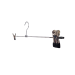 Chrome Metal Clip Hangers Adjustable Non-Slip With Soft Grip Endings - 40 cm - Image 3