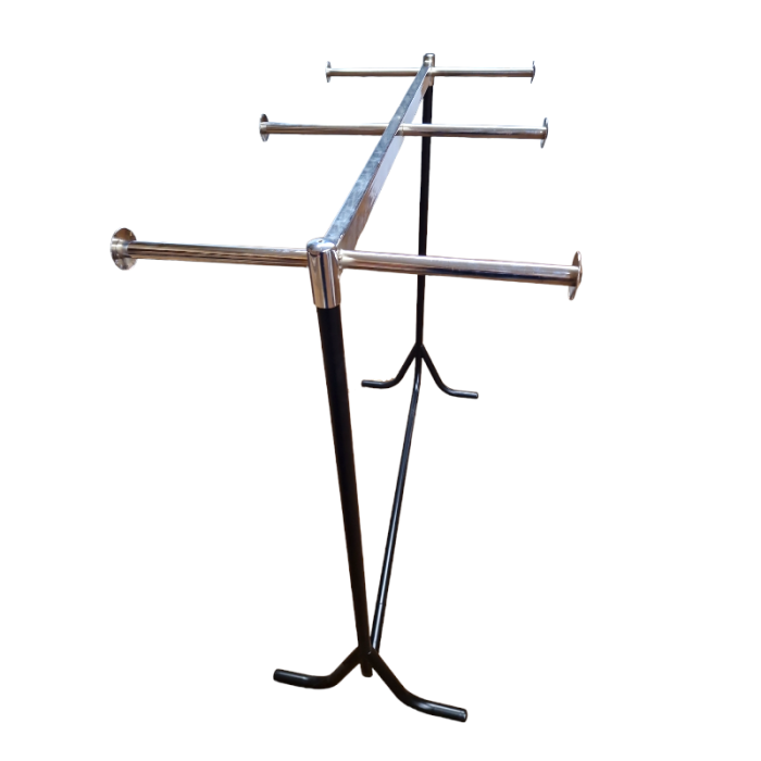 6 arm straight clothing rail static - Image 3