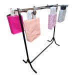 6 arm straight clothing rail static - Image 5