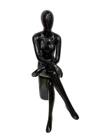 Sitting Female Cross Leg Full Body Mannequin - Image 2