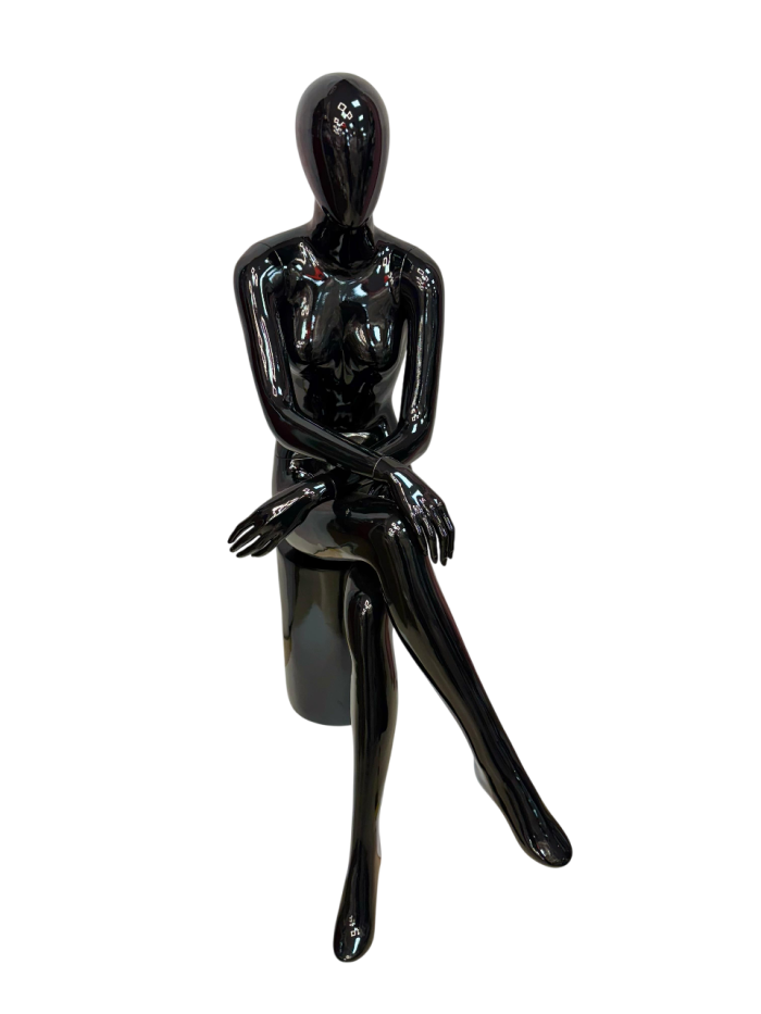 Sitting Female Cross Leg Full Body Mannequin - Image 2