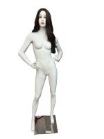 Full Body Female Mannequin with Makeup Face and Hair
