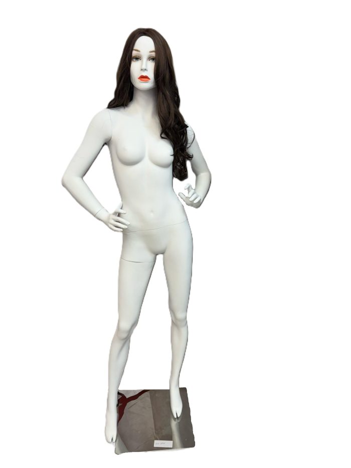 88d6a7ce-ba87-4b54-b171-dcba176e6d2b Full Body Female Mannequin with Makeup Face and Hair - Image 1