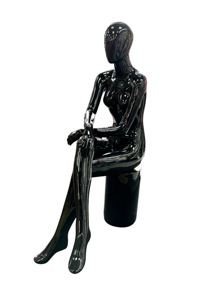 Sitting Female Cross Leg Full Body Mannequin - Image 3