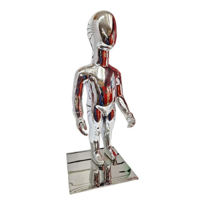 Chrome Baby Mannequin Standing - Image 2