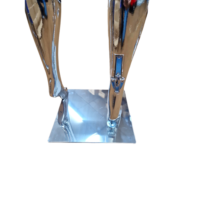 Chrome Female Full Body Mannequin - Bend Arm - Image 3
