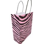 Pink Zebra Hand Carry Paper Bags - Image 2