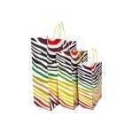 Multicolour Zebra hand Carry Paper Bags