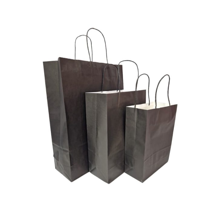 Black Hand Carry Paper Bags - Image 1