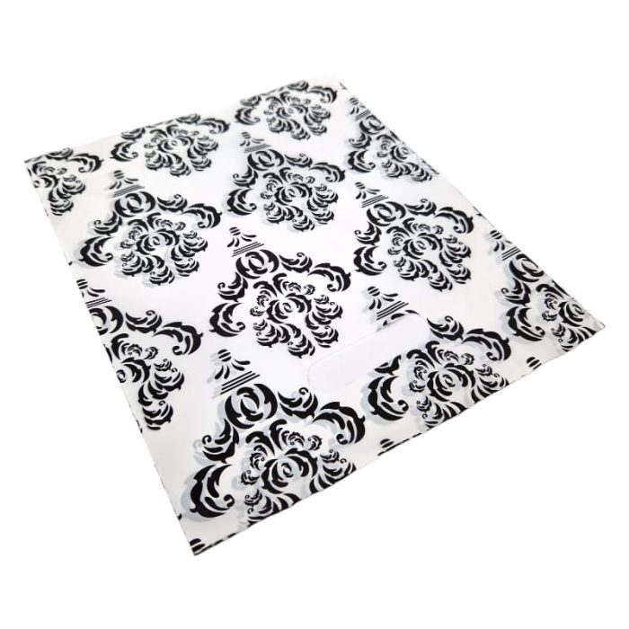 Black Motiv Plastic Hand Carry Bag- (Clear) - Image 2