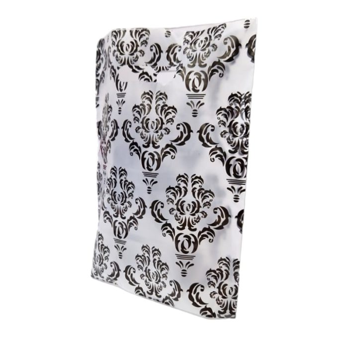 Black Motiv Plastic Hand Carry Bag- (Clear) - Image 3