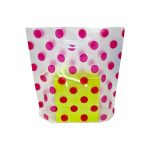 Pink Polka Dot Plastic Hand Carry Bags (Clear) - Image 2