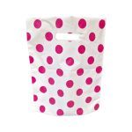 Pink Polka Dot Plastic Hand Carry Bags (white) - Image 3