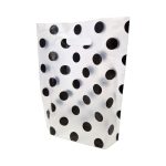 Polka dot Black Plastic Hand Carry Bags (Clear)