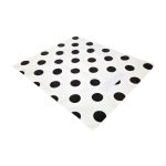 Polka dot Black Plastic Hand Carry Bags (White) - Image 2