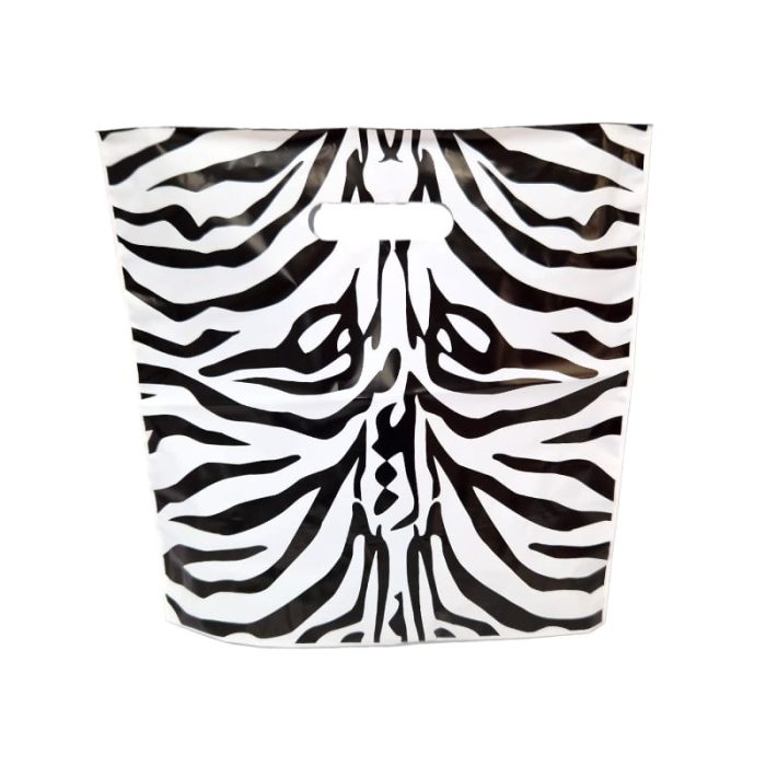 Zebra Black Plastic Hand Carry Bags - Image 3