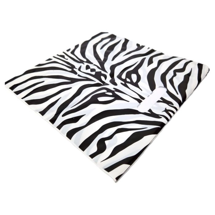 Zebra Black Plastic Hand Carry Bags - Image 2