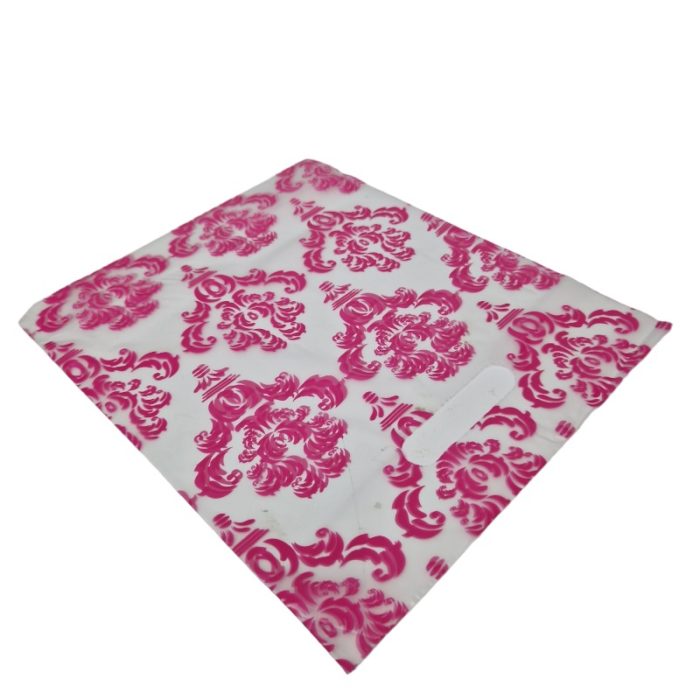 Pink Motiv Plastic Hand Carry Bags (Clear) - Image 2