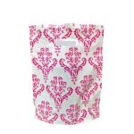 Pink Motiv Plastic Hand Carry Bags (White)