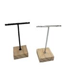Elegant Earring Display Stand with Wooden Base
