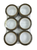 Brown Adhesive Packing Tape - 6 Pack - Image 2